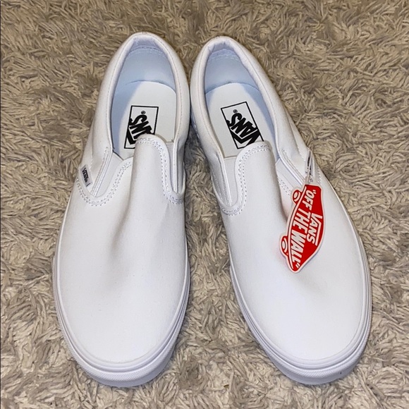 Men’s size 10 white classic slip-on vans - Picture 6 of 7